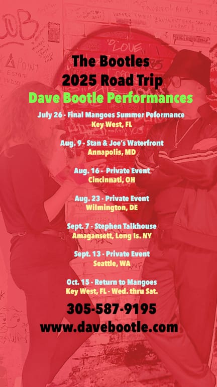 DAVE BOOTLE SUMMER 2025 USA ROAD TOUR